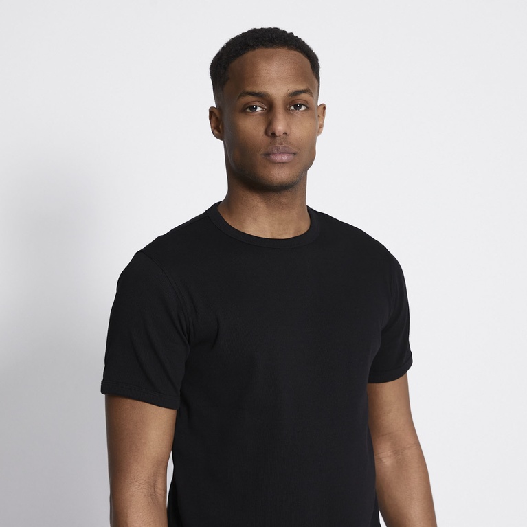 Rib knit tee "Vincent" Black